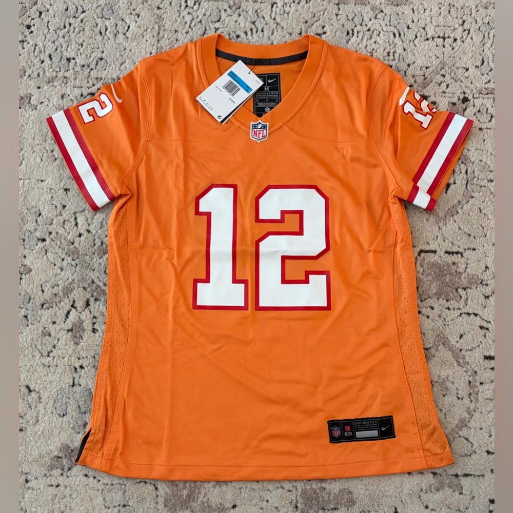 Nike Authentic Tampa Bay Buccaneers Tom Brady #12 Orange Jersey Women’s Sz: M - Picture 2 of 7